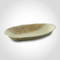 Medium Egg Shaped Palm Leaf Plate - 9oz 7.5 x 4.7 inches