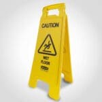 Caution Wet Floor Sign Yellow Double Sided 26” Tall