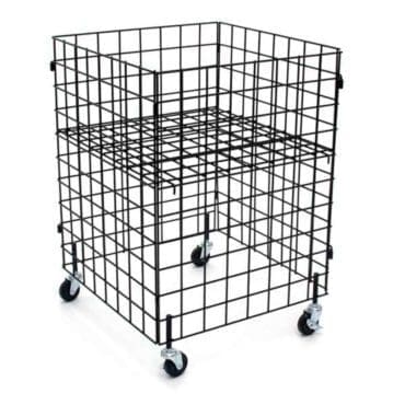 Grid Dump Bin With Casters- 24x24x34"- Black (340236)