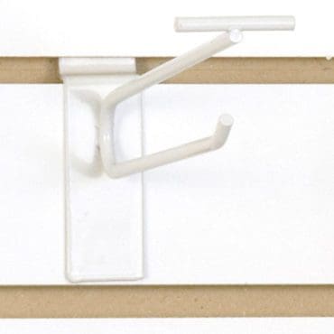 Slatwall Scanner Hook 6"-White - 100 PACK (340076)