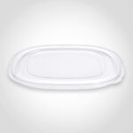 320 oz. Clear Flat Lid for Black Bowl - 50 PACK (261294)