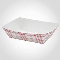 PFAS-Free Food Red Plaid Tray NFT25