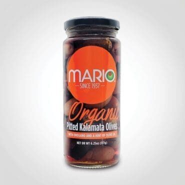 Mario Kalamata Olives Ptd with Oregano & Touch Of Olive Oil 6.25oz jar