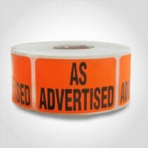 As Advertised Label - 1 roll of 500 (500440)