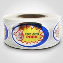 Lean Juicy Pork Foil Label - 1 roll of 500 (500385)