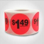 $1.49 Pricing Label - 1 roll of 500 (500019)