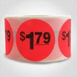 $1.79 Pricing Label - 1 roll of 500 (500021)