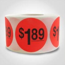 $1.89 Pricing Label - 1 roll of 500 (500022)