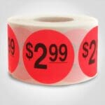 $2.99 Pricing Label - 1 roll of 500 (500072)