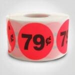 79 Cent Pricing Label - 1 roll of 500 (500041)