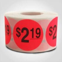 $2.19 Pricing Label - 1 roll of 500 (500613)