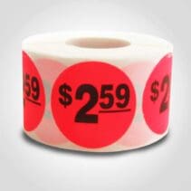 $2.59 Pricing Label - 1 roll of 500 (500215)