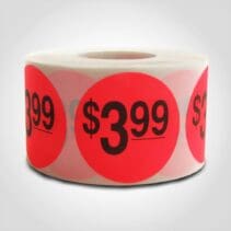 $3.99 Pricing Label - 1 roll of 500 (500637)