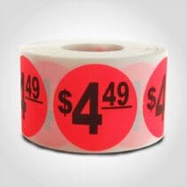 $4.49 Pricing Labels - 1 roll of 500 (500835)