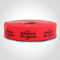 boneless sin hueso bilingual meat label sticker