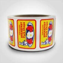 Breakfast Pork Chops Label - 1 roll of 500 (500166)