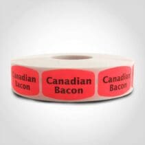 Canadian Bacon Label - 1 roll of 1000 (540211)