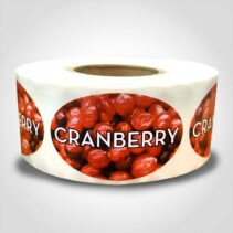 Cranberry Label 1 roll of 500 stickers