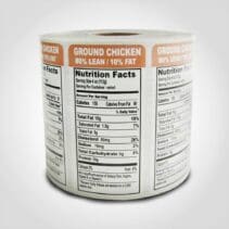 Ground Chicken 80% Nutritional Lean Label - 1 roll of 1000 (500744)