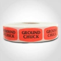 Ground Chuck Label - 1 roll of 1000 (540055)