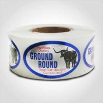 Premium Quality Ground Round Label - 1 roll of 500 (500150)