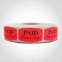 Paid Thank You Label - 1 roll of 1000 (510071)