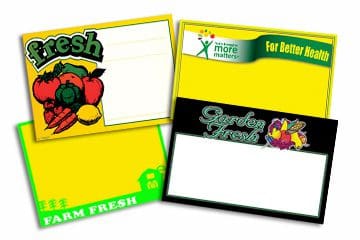 produce sign cards