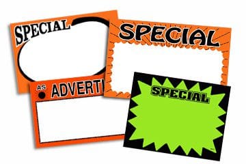 promotional sign cards