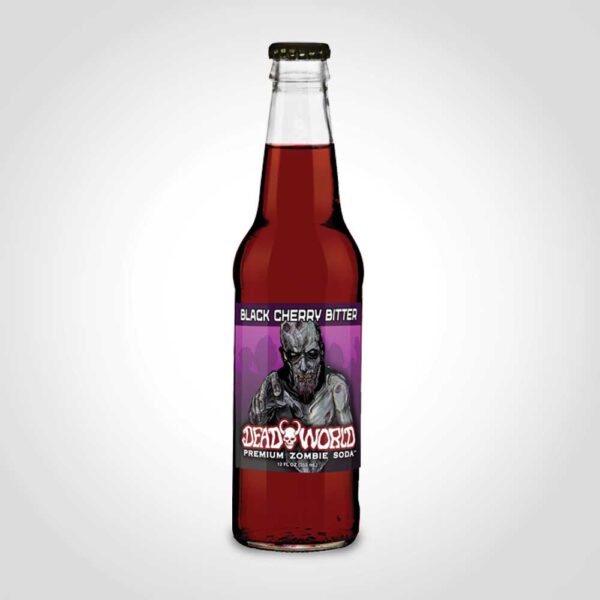 Deadworld Black Cherry Bitter - Premium Zombie Soda - 24pk