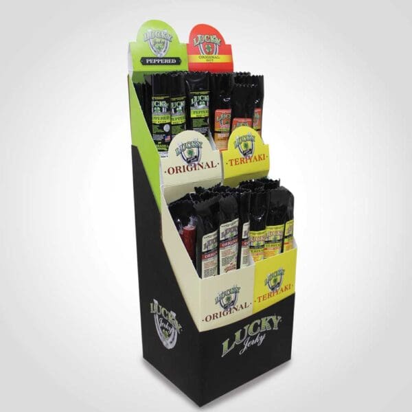 Lucky Jerky 48ct Beef Stick Display