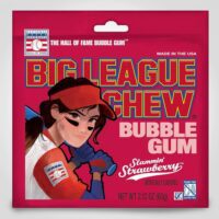 Big League Chew Pouch Slammin' Strawberry 2.12oz - 12 PACK (49502)