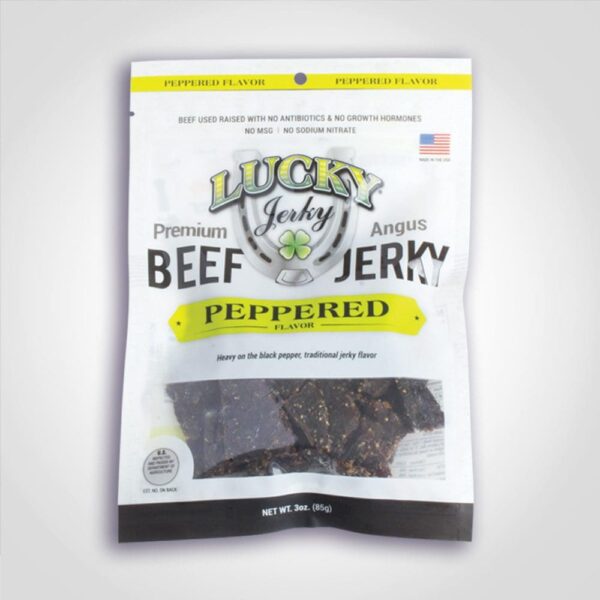 Lucky Jerky Peppered Beef Slab 3oz - 12 PACK (90385)