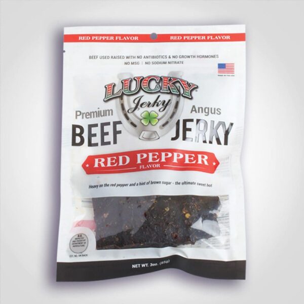 Lucky Jerky Red Pepper Beef Slab 3oz - 12 PACK (90388)