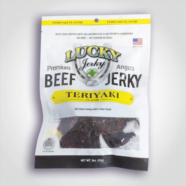 Lucky Jerky Teriyaki Beef Slab 3oz - 12 PACK (90387)