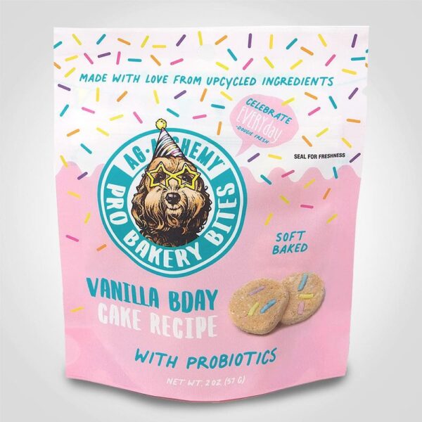 Pro Bakery Dog Bites Vanilla Bday Cake 2oz - 36 PACK (49578)