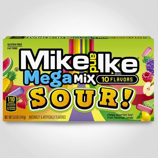 Theater Box, MIke and Ike Mega Mix Sour 5oz - 12 PACK (49450)