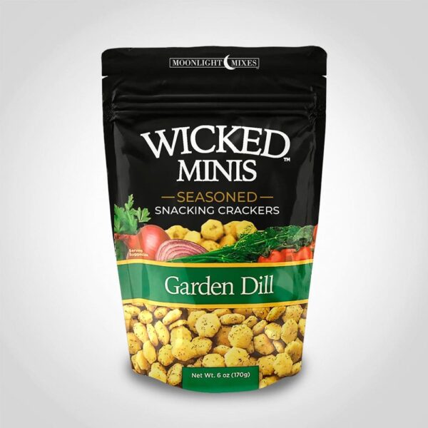 Wicked Minis Garden Dill Flavored Oyster Crackers 6oz Bag - 12 PACK (49558)